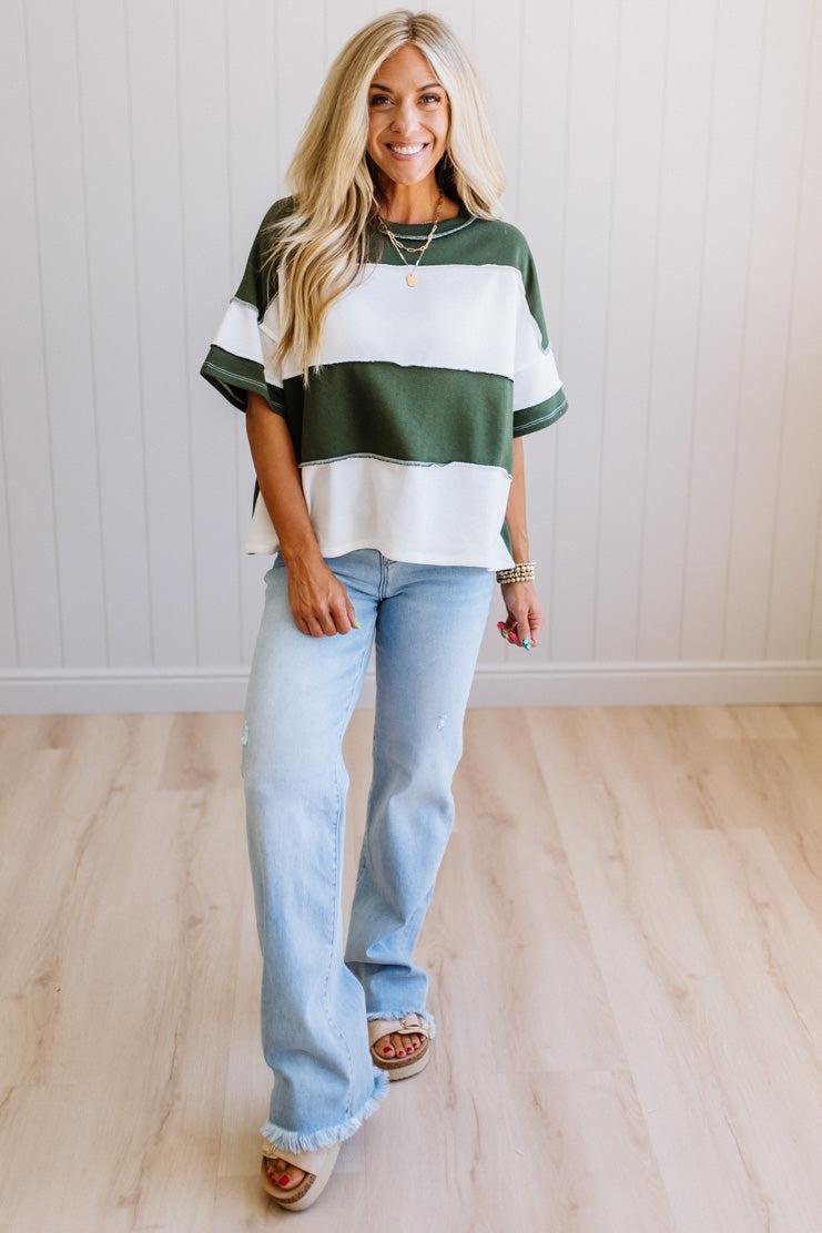 Codi Colorblock French Terry Tee