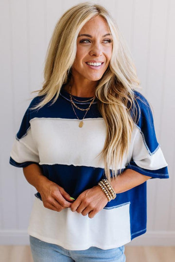 Codi Colorblock French Terry Tee