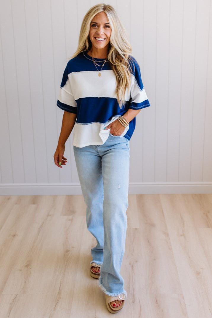 Codi Colorblock French Terry Tee