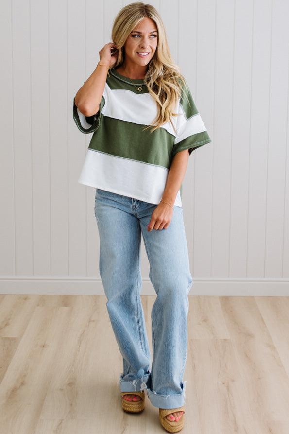 Codi Colorblock French Terry Tee