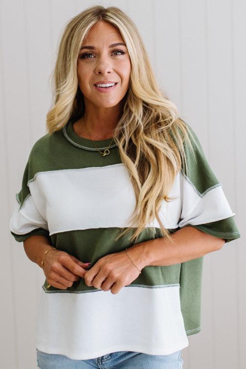 Codi Colorblock French Terry Tee