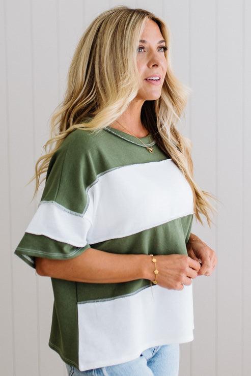 Codi Colorblock French Terry Tee