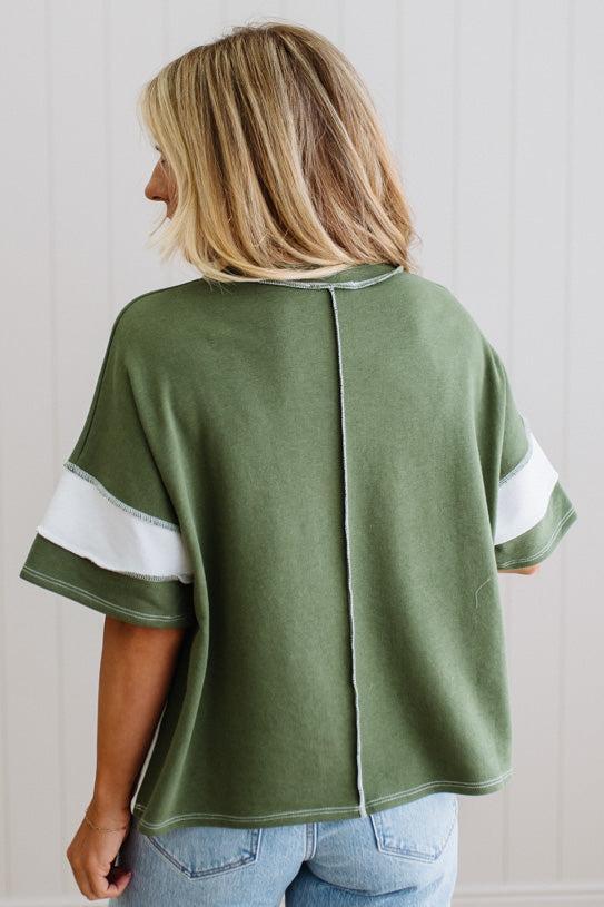 Codi Colorblock French Terry Tee