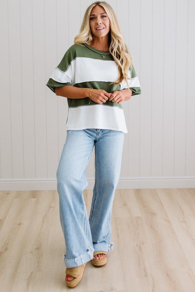 Codi Colorblock French Terry Tee