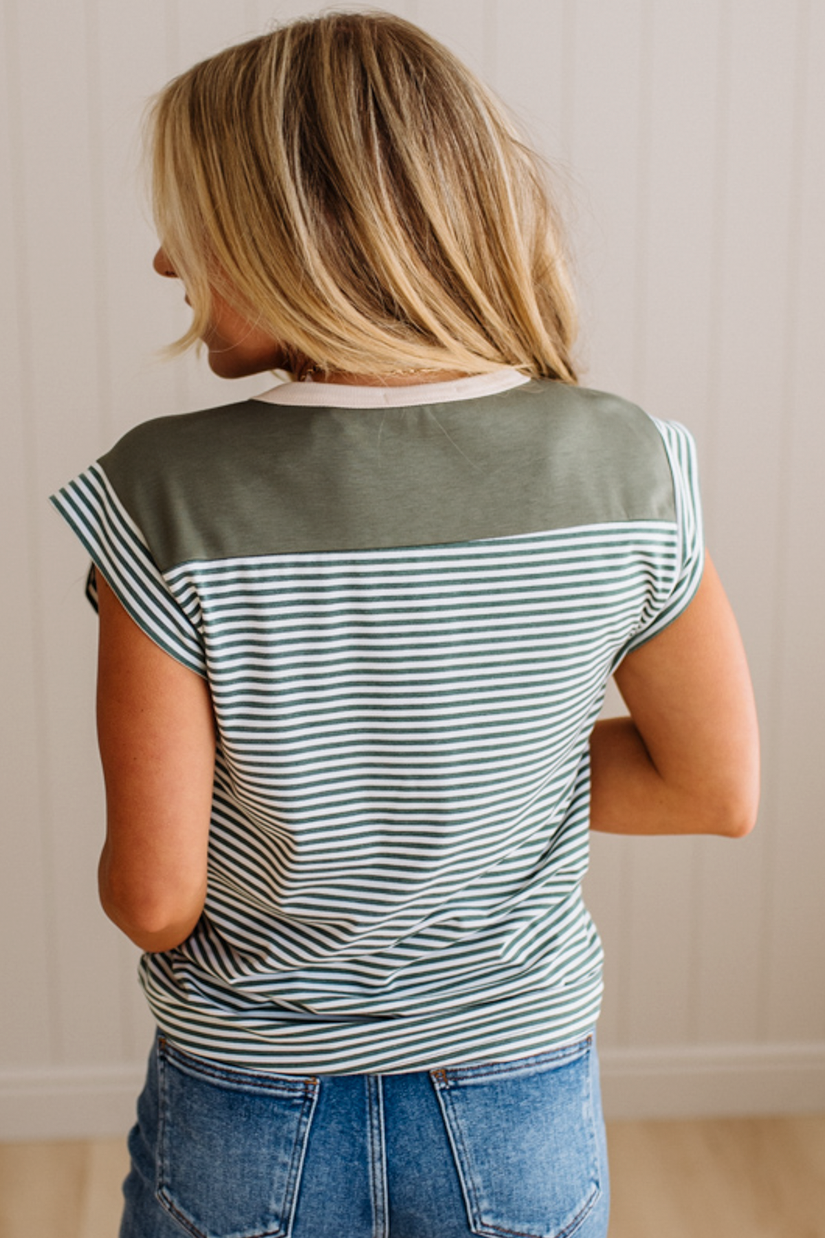 Contrast Striped Everyday Top