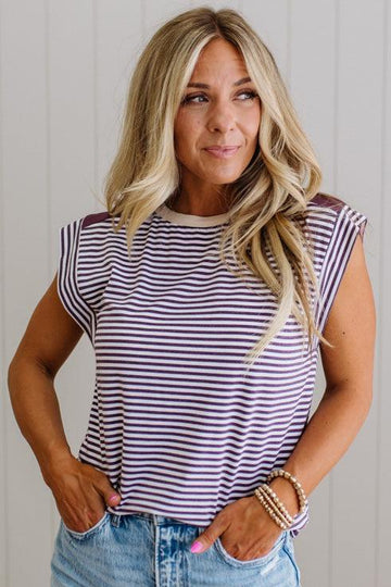 Contrast Striped Everyday Top
