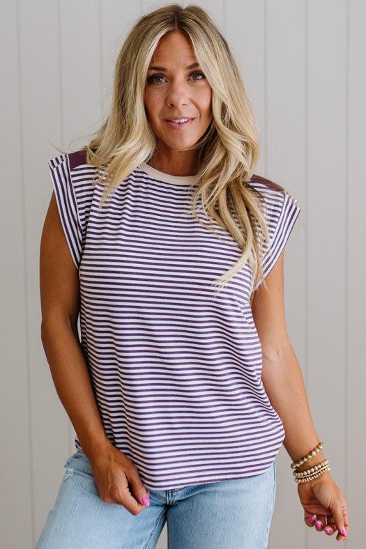 Contrast Striped Everyday Top