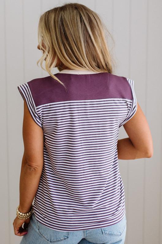 Contrast Striped Everyday Top