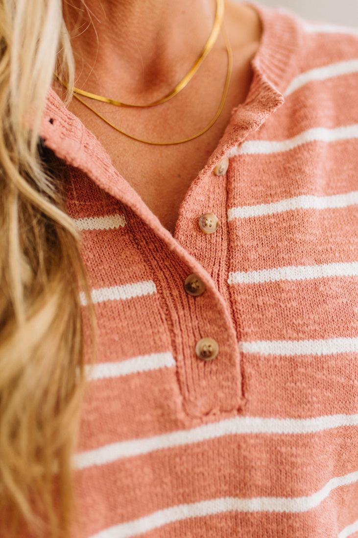 Cortney Cotton Slub Striped Sweater