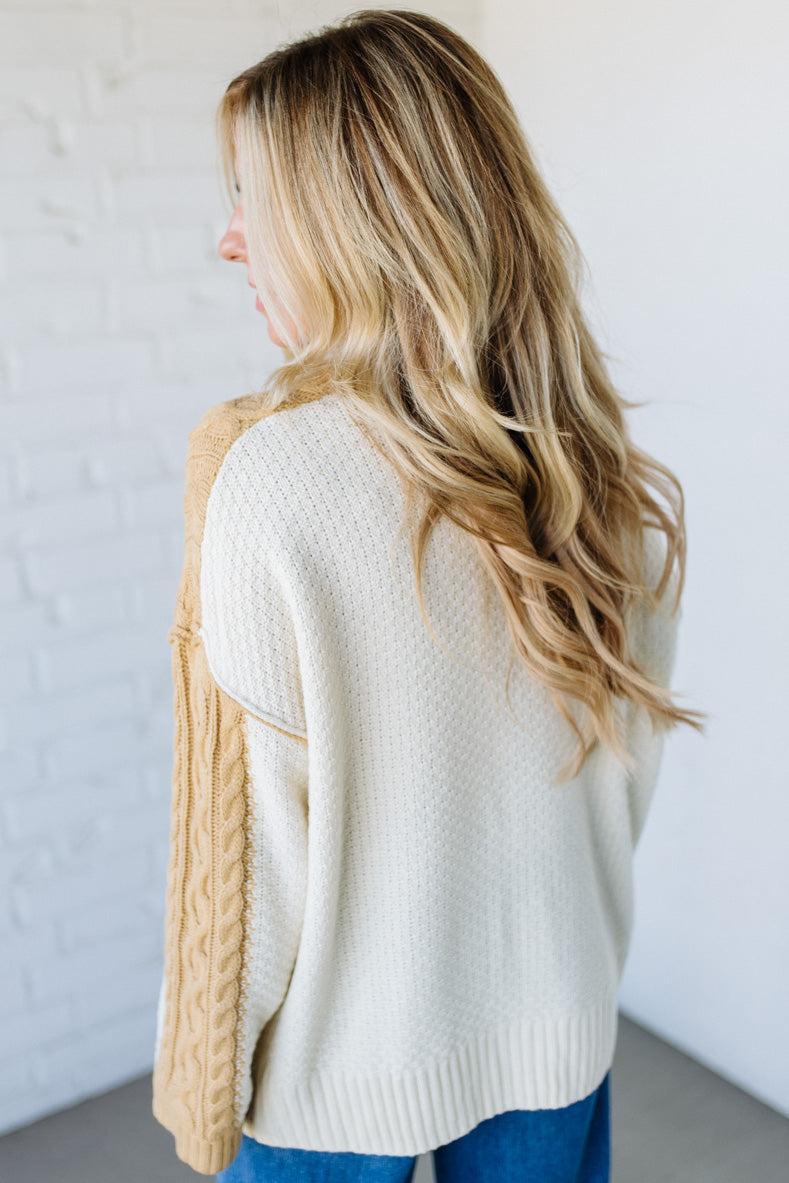 Banana Cream Pie Cable Knit Sweater