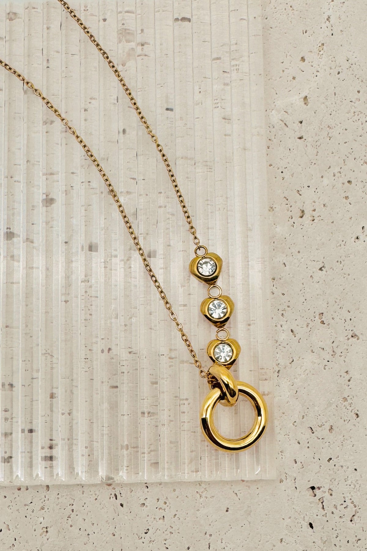 Crystal Drop Pendant Necklace