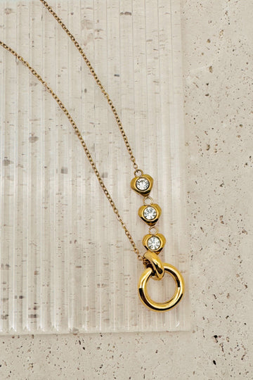 Crystal Drop Pendant Necklace