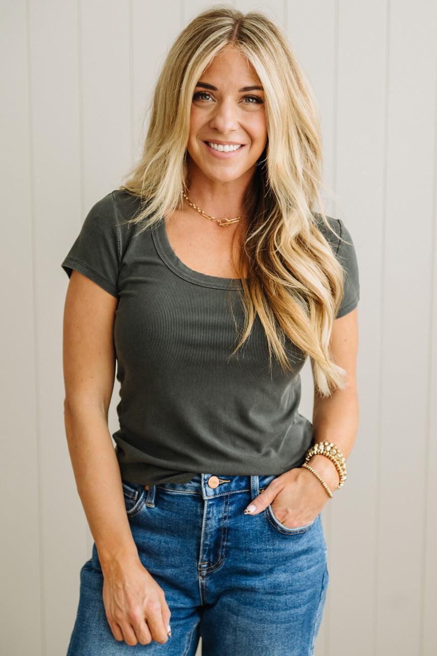 Dani Scoop Neck Baby Tee