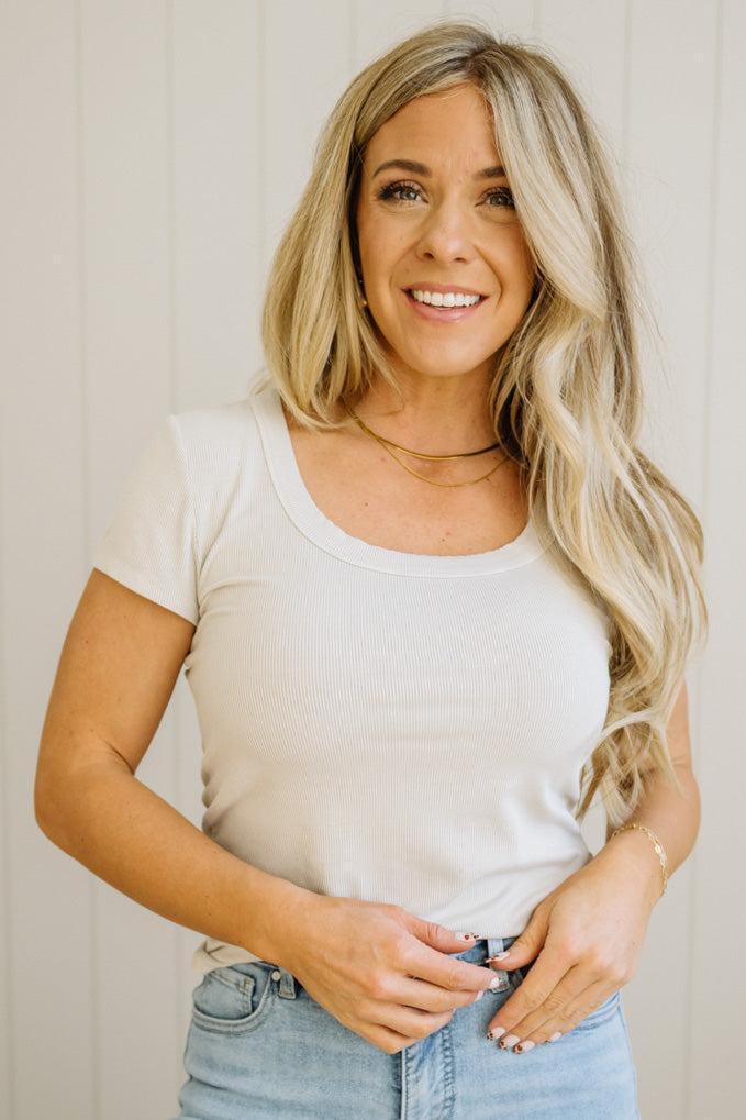 Dani Scoop Neck Baby Tee