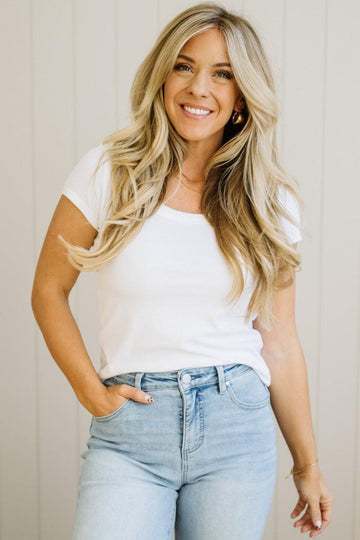 Dani Scoop Neck Baby Tee