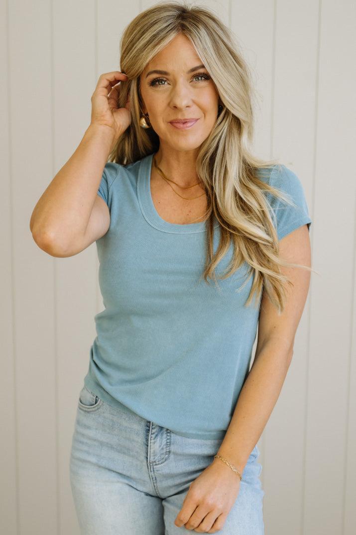 Dani Scoop Neck Baby Tee
