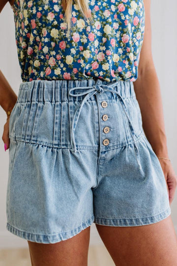 Danielle Tie Front Flared Shorts