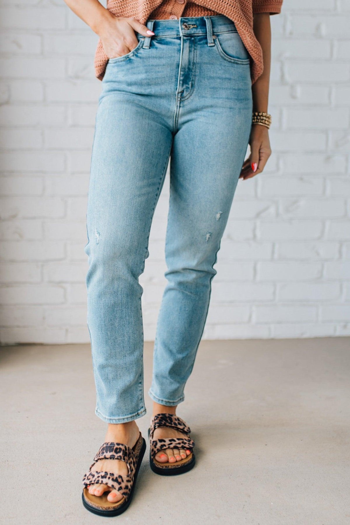 Demi High Rise Slim Ankle Jeans - EUNINA