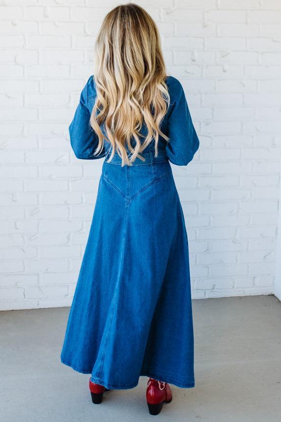 Denim A-Line Shirt Dress