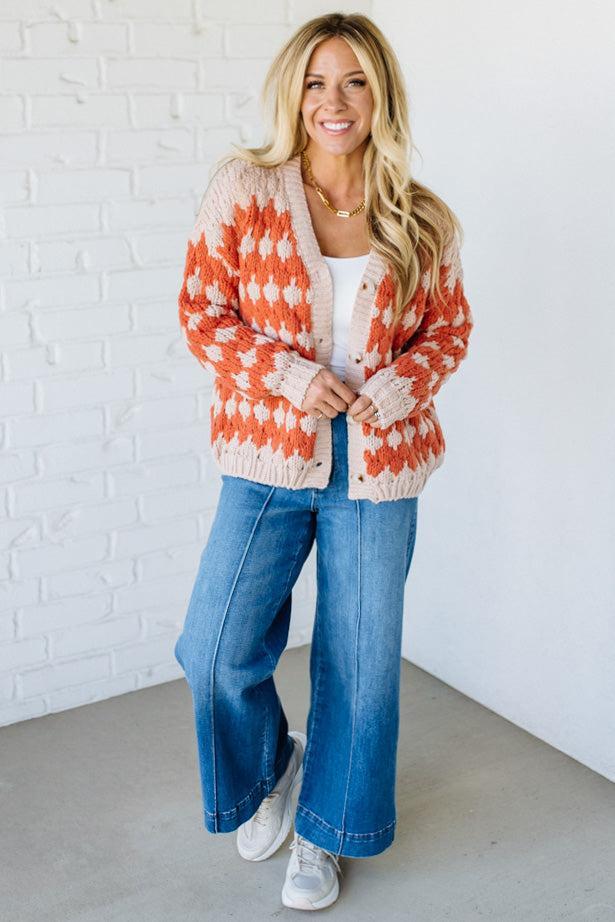 Diamond Accent Woven Cardigan