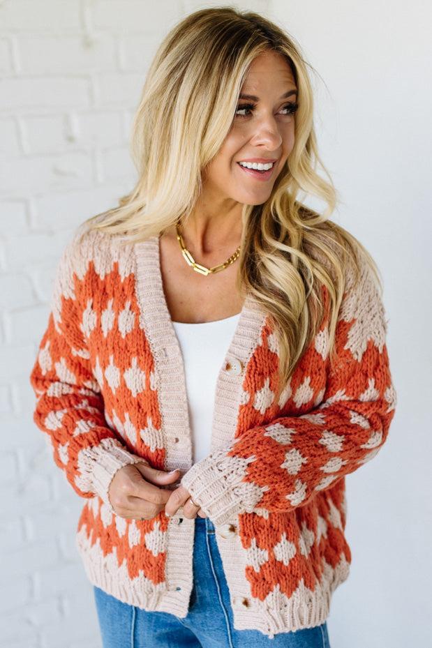 Diamond Accent Woven Cardigan
