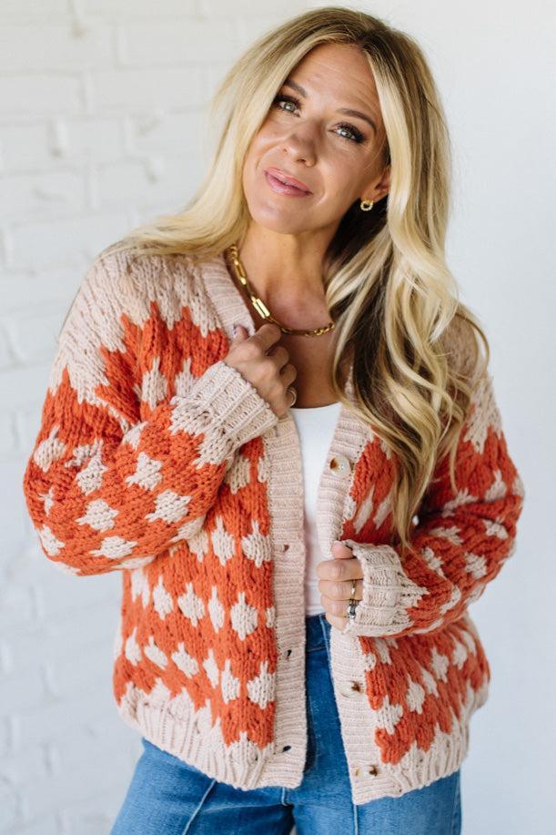 Diamond Accent Woven Cardigan