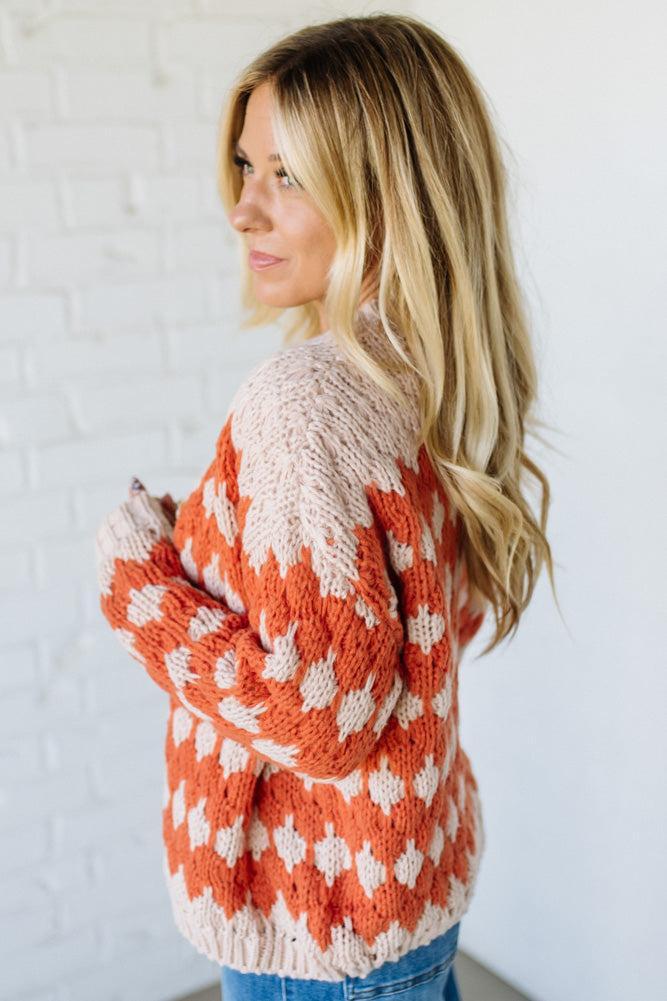 Diamond Accent Woven Cardigan
