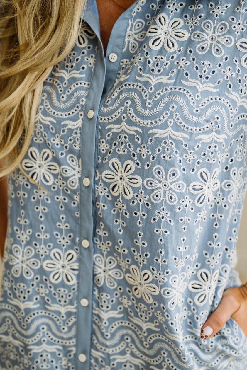 Dolly Scallop Trim Shift Dress