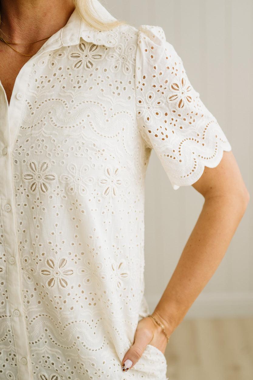 Dolly Scallop Trim Shift Dress