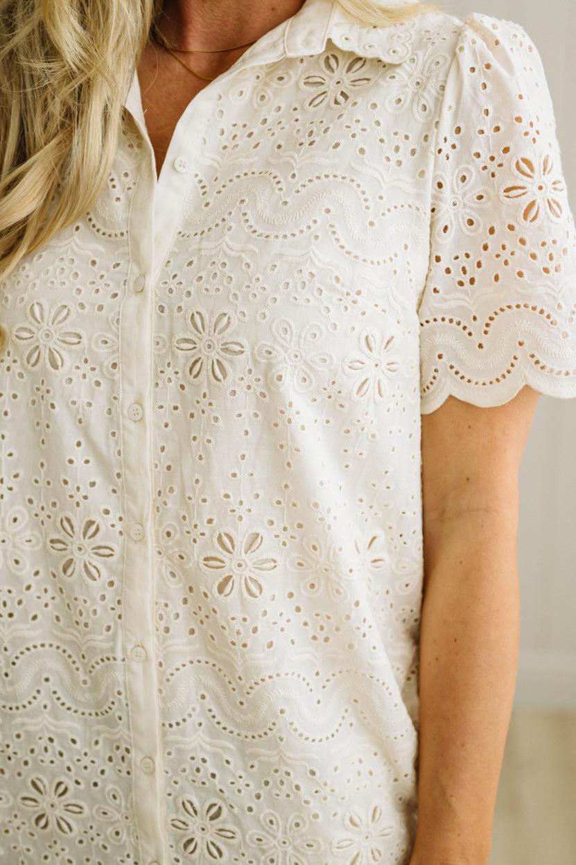 Dolly Scallop Trim Shift Dress