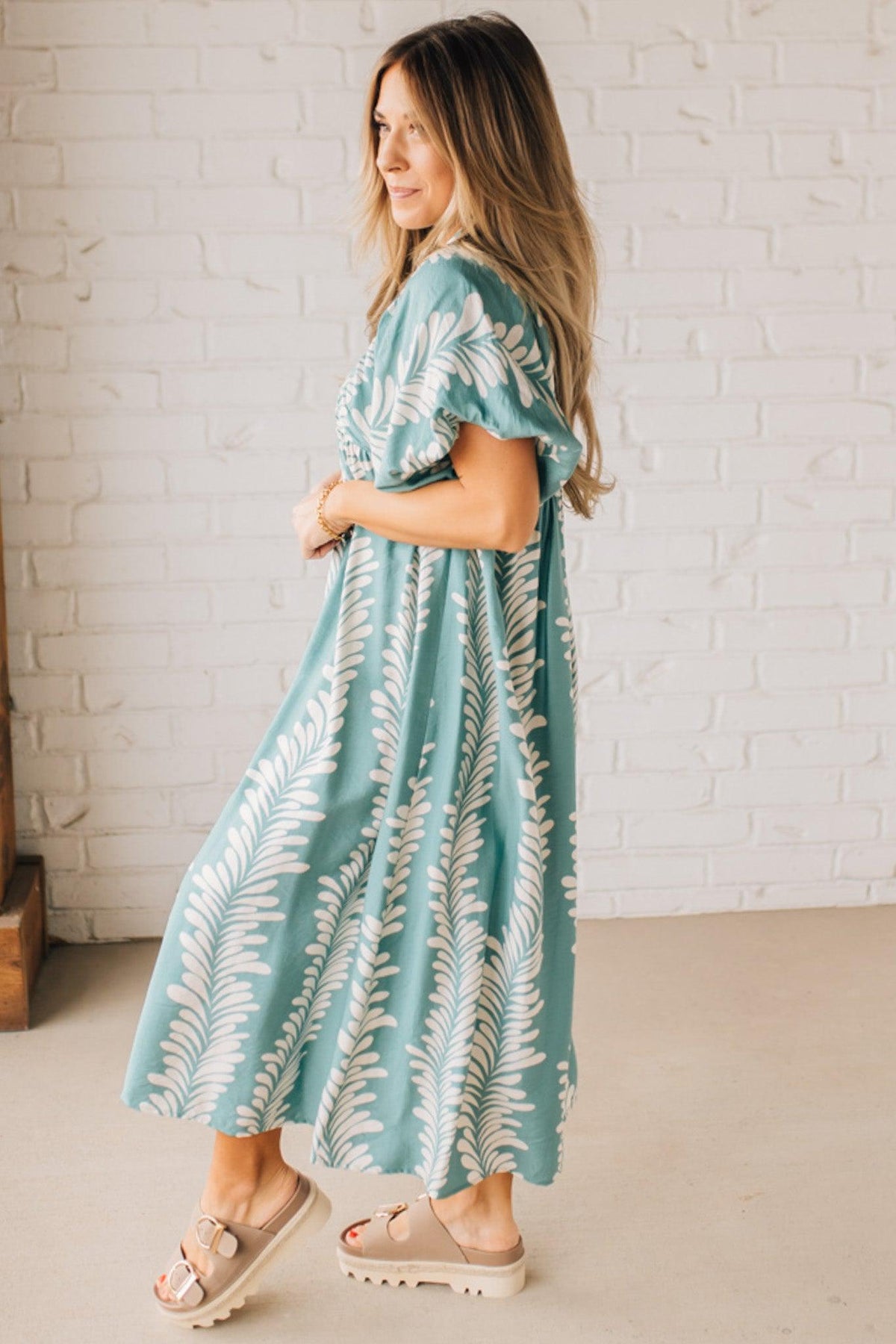 Dona Printed Smocked Dress