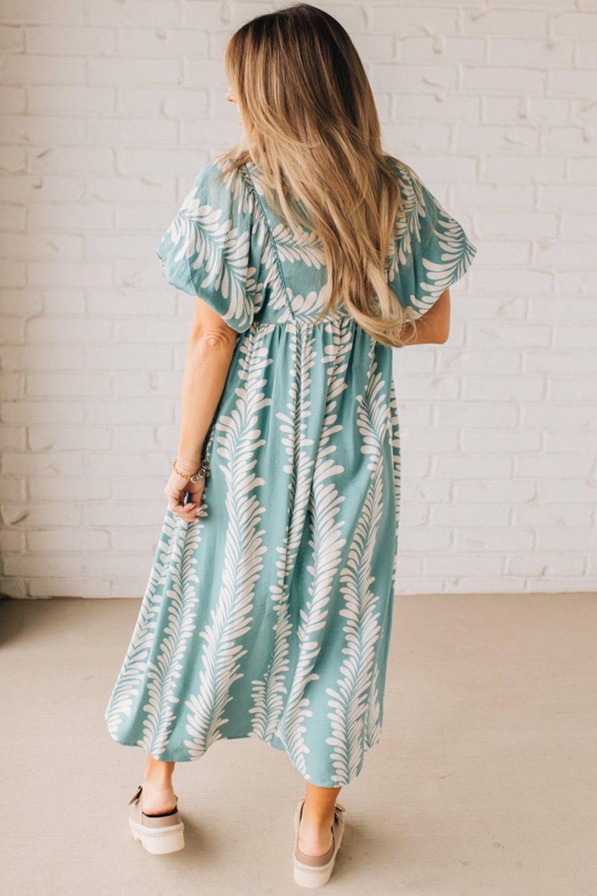 Dona Printed Smocked Dress
