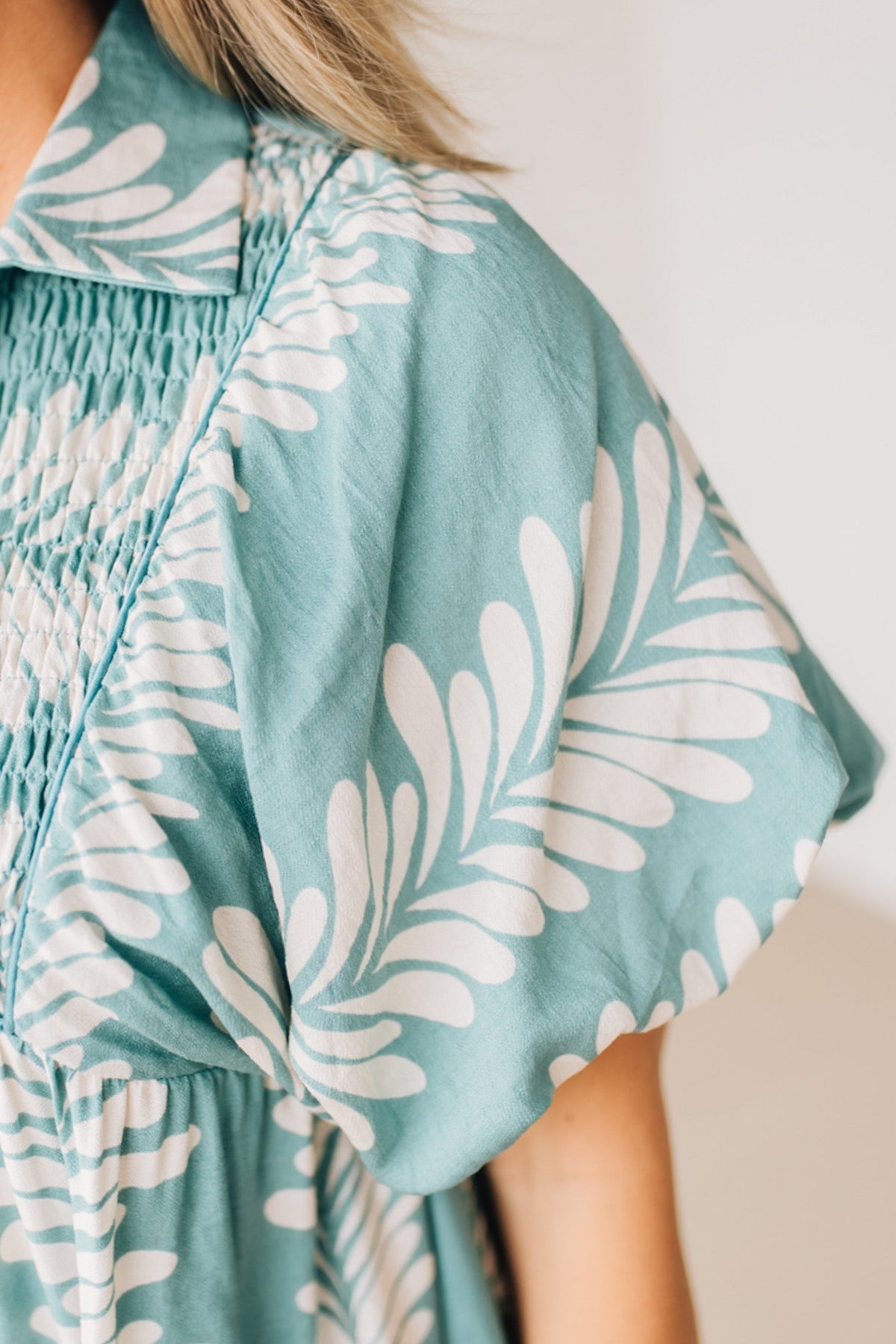 Dona Printed Smocked Dress