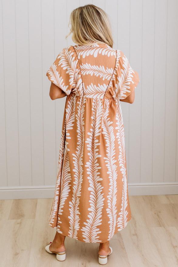 Dona Printed Smocked Dress