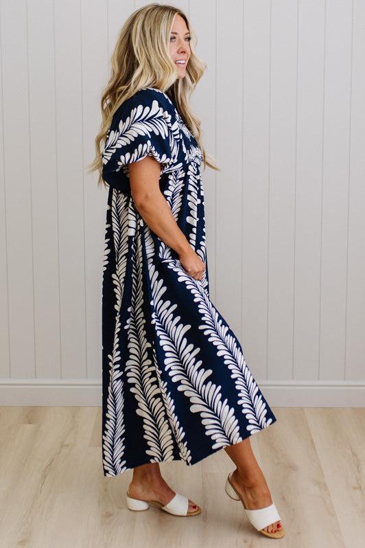 Dona Printed Smocked Dress