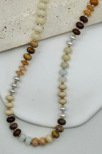 Earthy Acrylic Beaded Necklace