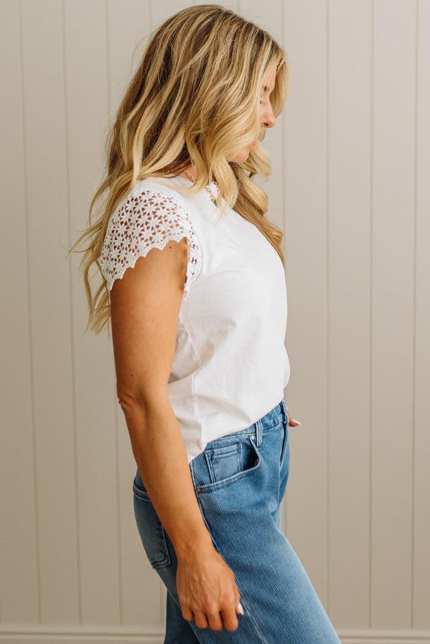 Eliza Lace Sleeve Top