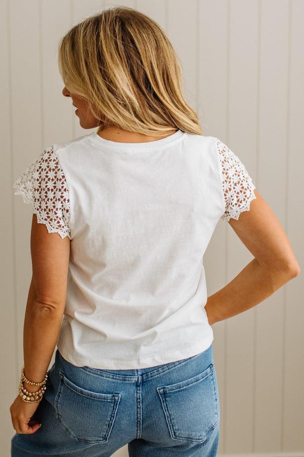 Eliza Lace Sleeve Top