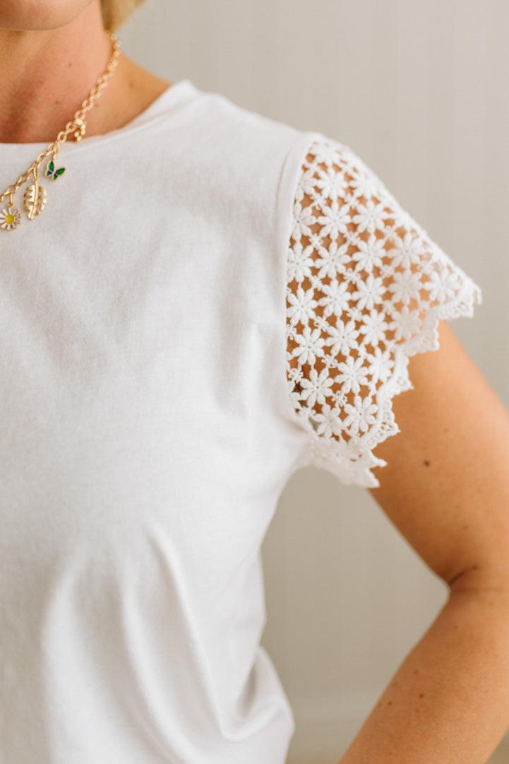 Eliza Lace Sleeve Top
