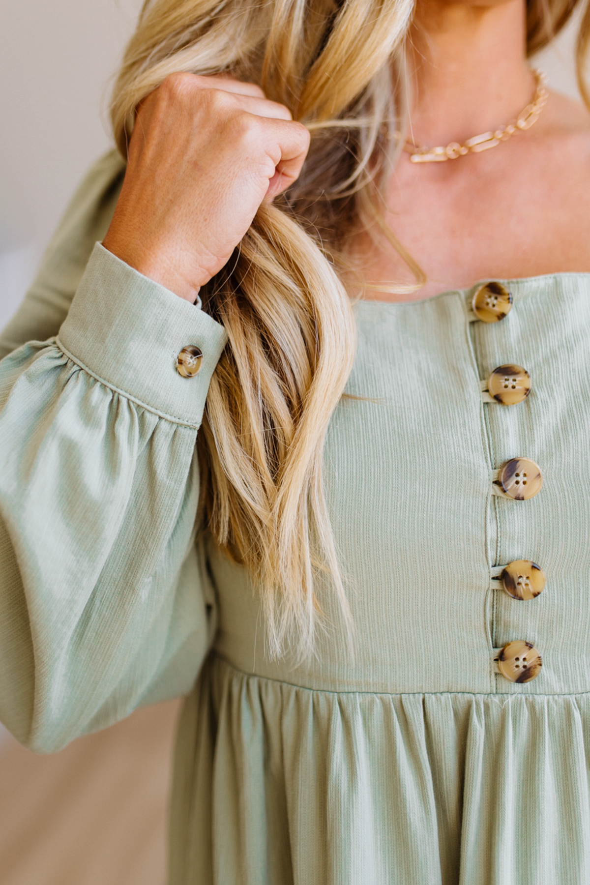 Ella Square Neck Tiered Mini Dress
