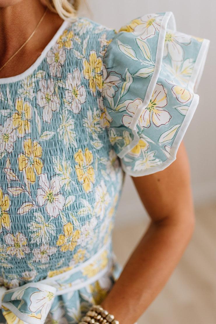 Fleur Belted Tiered Midi Dress