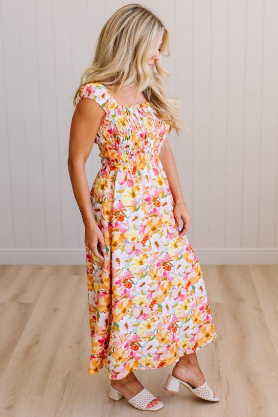 Flora Floral Midi Dress