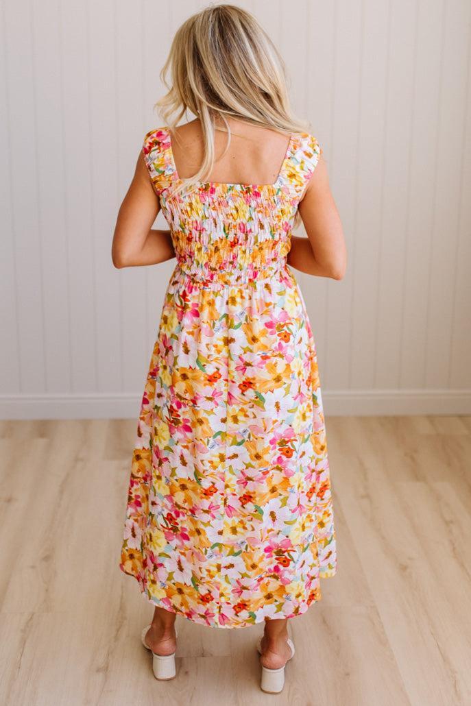 Flora Floral Midi Dress