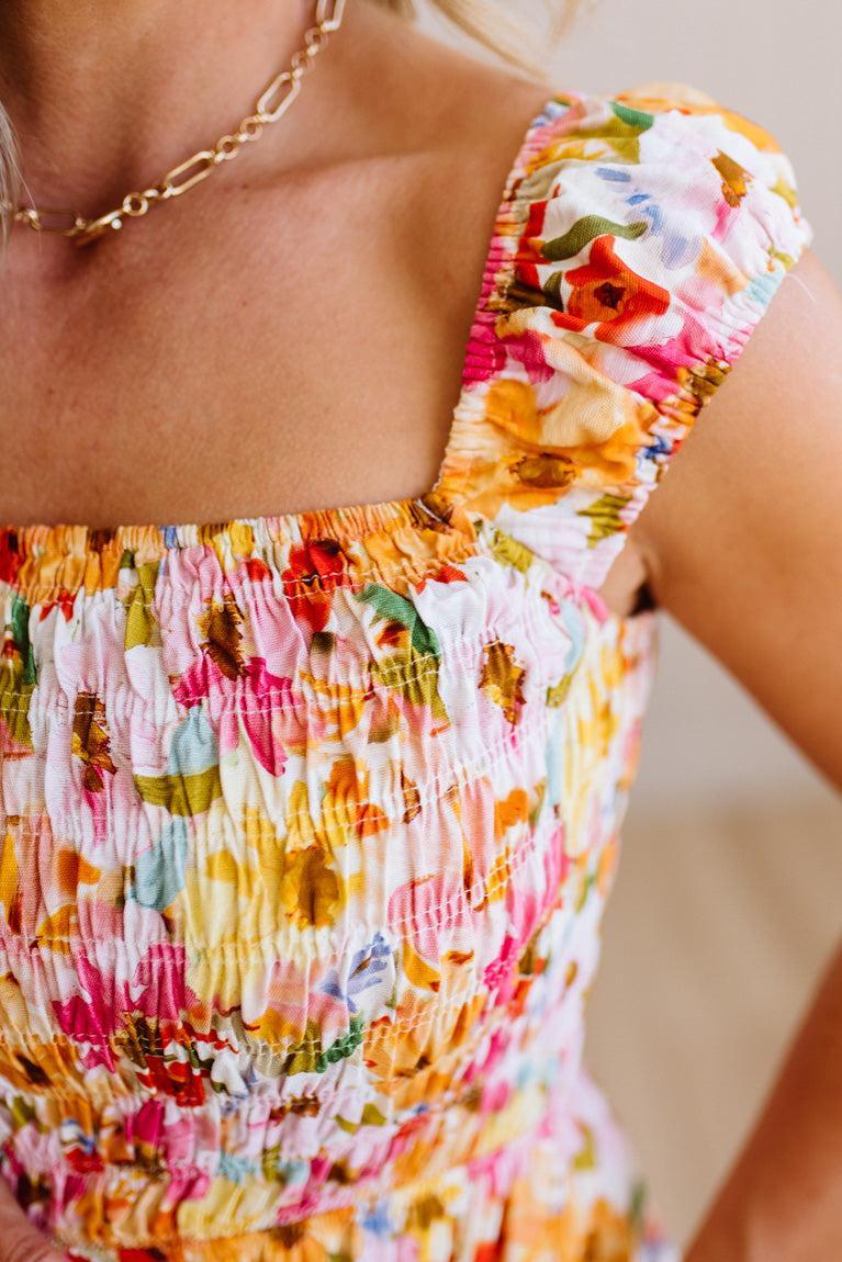 Flora Floral Midi Dress