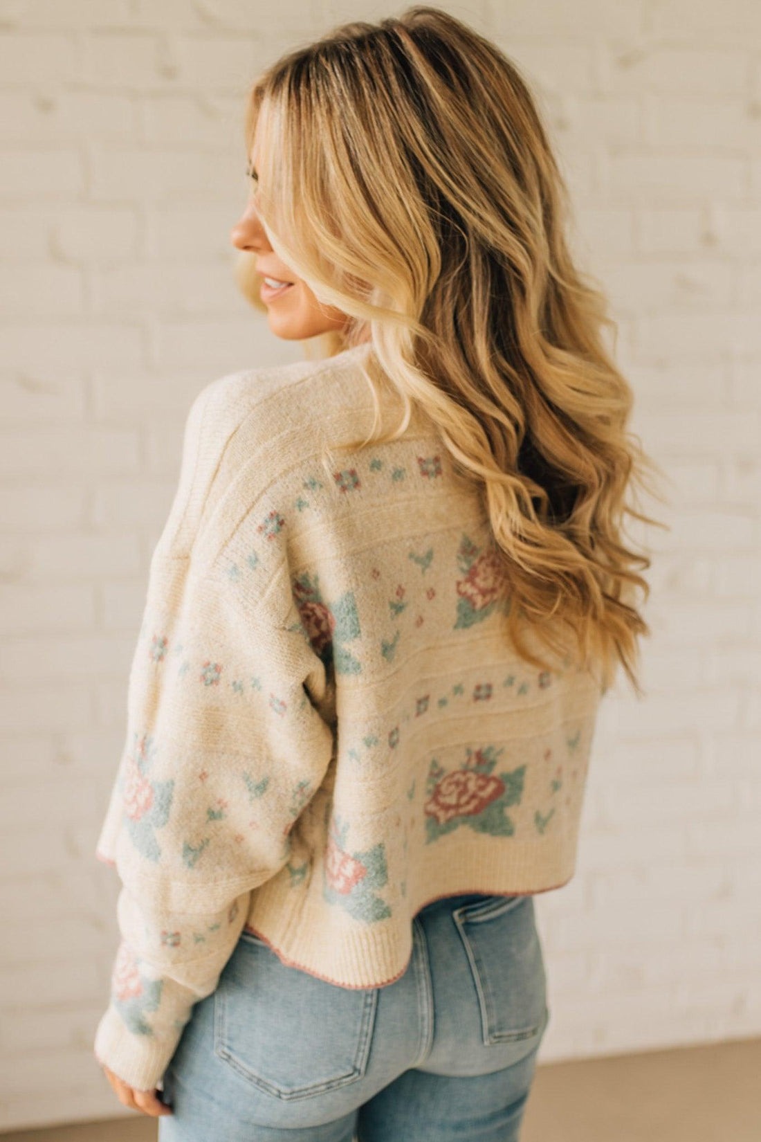 Floral Accent Cozy Cardigan