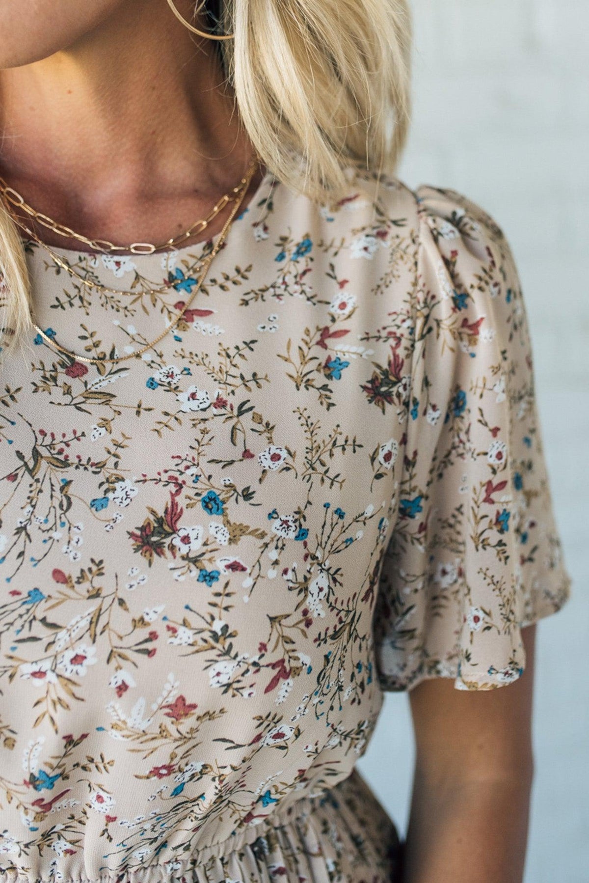 Floral Pleated Midi Dress