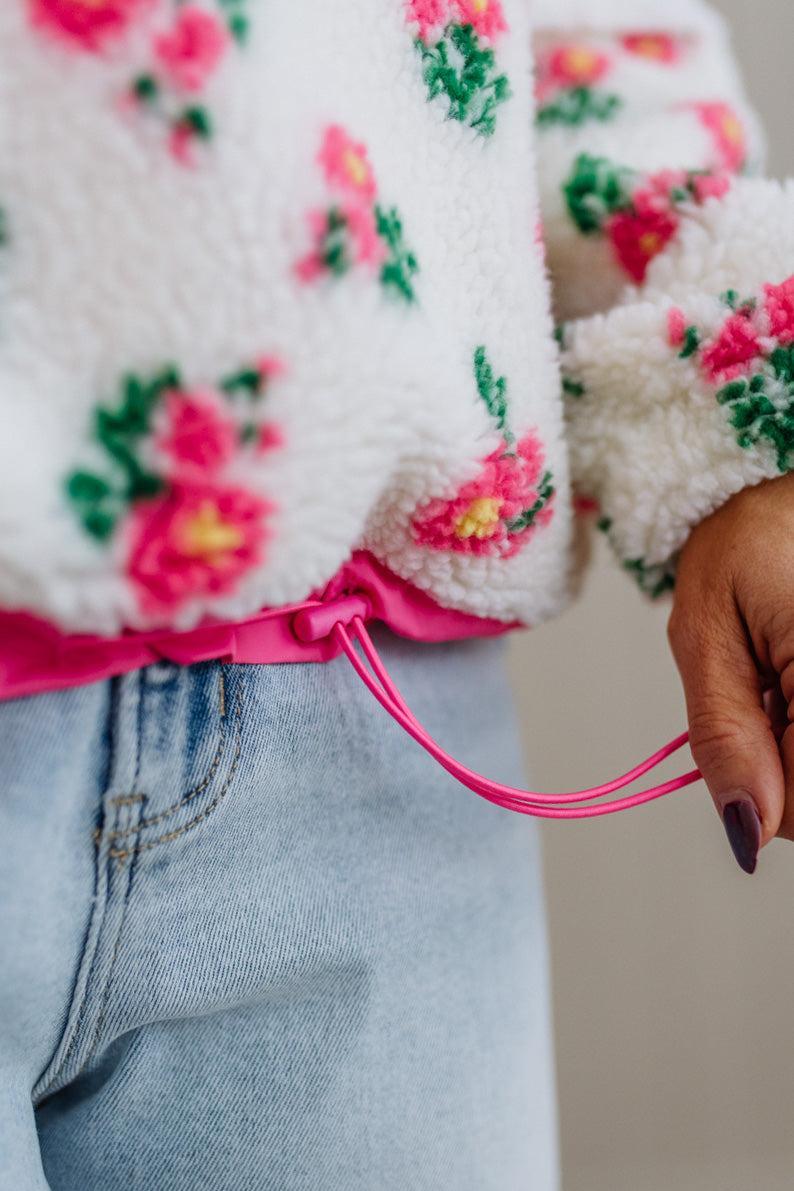 Floral Sherpa Pullover