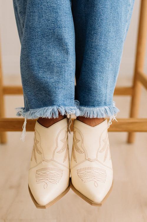 Frankie Western Heeled Mules