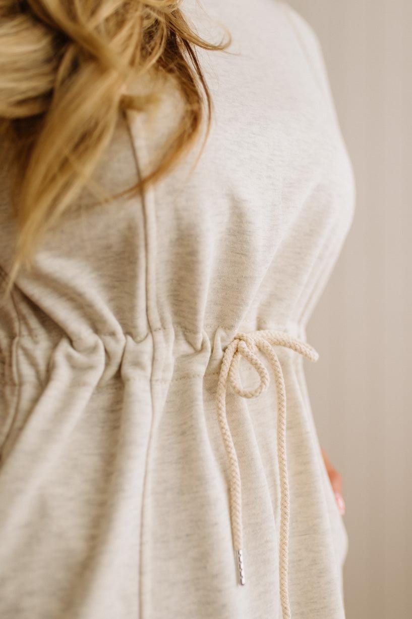 French Terry Seam Accent Shift Dress