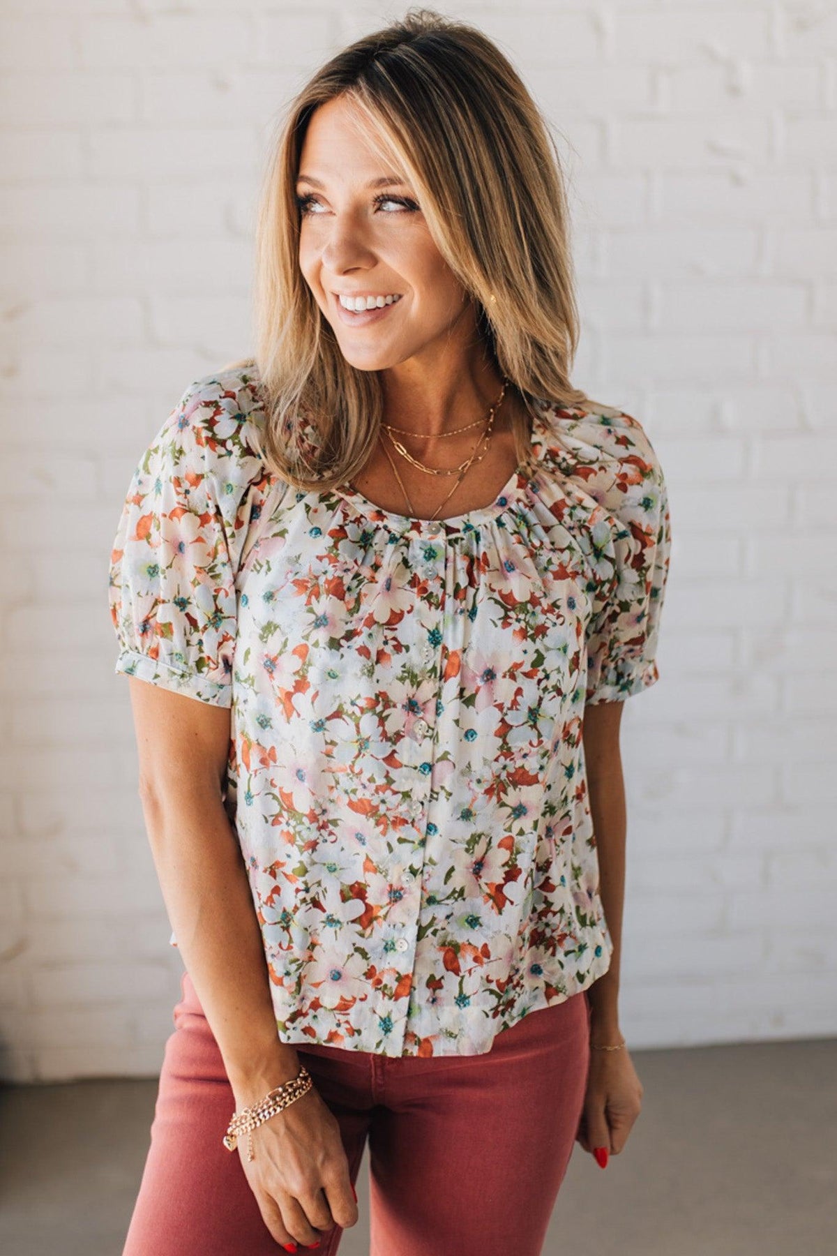 Garden Goddess Flowy Floral Top